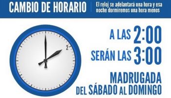 La próxima madrugada entra en vigor el horario de verano