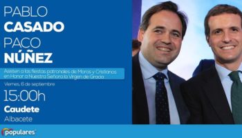 Pablo Casado visitará mañana Caudete en sus Fiestas Patronales
