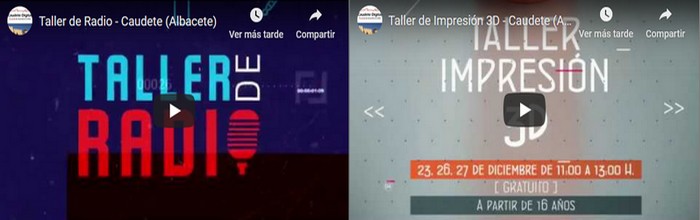 Lee más sobre el artículo Videos | Todavía hay tiempo para inscribirse en dos interesantes talleres gratuitos para jóvenes: Taller de Radio y Taller de Impresión 3D