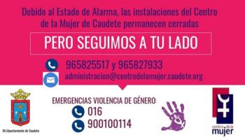 El Centro de la Mujer de Caudete sigue en activo pese a que sus instalaciones están cerradas