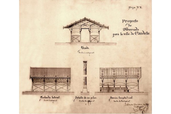 Lee más sobre el artículo El Portal de Cultura de Castilla La Mancha mostrará hoy el proyecto de obra del Mercado Municipal de Caudete de 1885