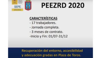 Los trabajadores contratados mediante el plan de empleo PEEZRD realizarán trabajos de mejora en la plaza de toros