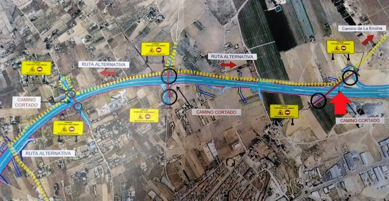 Lee más sobre el artículo A partir de mañana empiezan las obras en el puente elevado de la carretera de La Encina