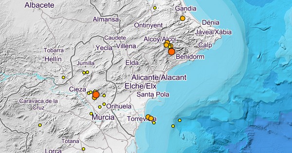 En este momento estás viendo Se ha incrementado la actividad sísmica en el sureste peninsular en los últimos días