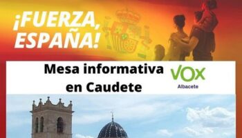 Vox organiza una Mesa Informativa para el próximo sábado en el Paseo Luis Golf de Caudete