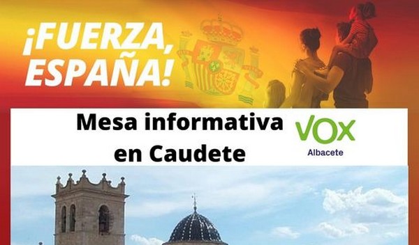 Lee más sobre el artículo Vox organiza una Mesa Informativa para el próximo sábado en el Paseo Luis Golf de Caudete