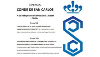 Sonia Amorós y Francisco Llorens ganan la I Edición del Premio 'Conde de San Carlos'