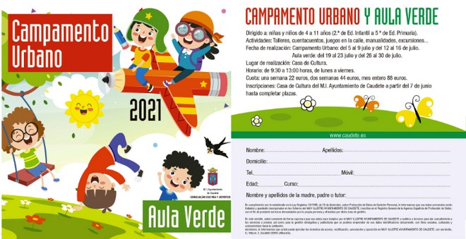 Lee más sobre el artículo Presentados en Caudete el Campamento Urbano y el Aula Verde 2021