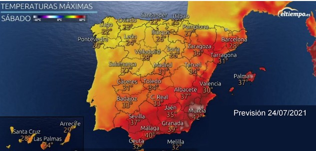 Lee más sobre el artículo Caudete alcanzará hoy temperaturas de hasta 40 grados