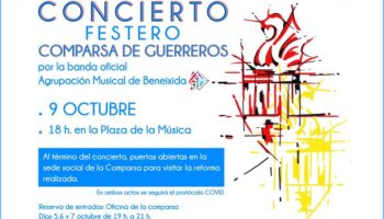 La Comparsa de Guerreros organiza un Concierto Festero en la Plaza de la Música