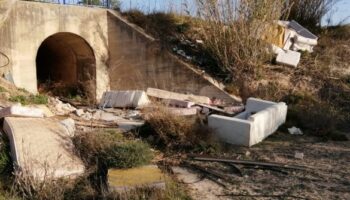 La Concejalía de Medio Ambiente retira colchones, somieres, sofás, sillones, ruedas de camión y gran cantidad de maderas y plásticos en la zona del Puente Alto