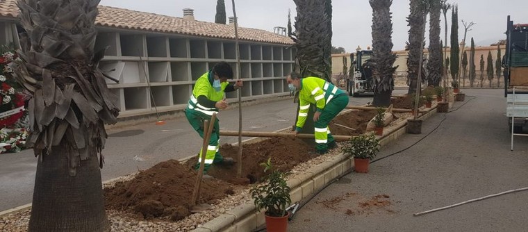 Lee más sobre el artículo El Ayuntamiento realiza obras de mejora en el Cementerio con la adición de nuevas zonas de vegetación