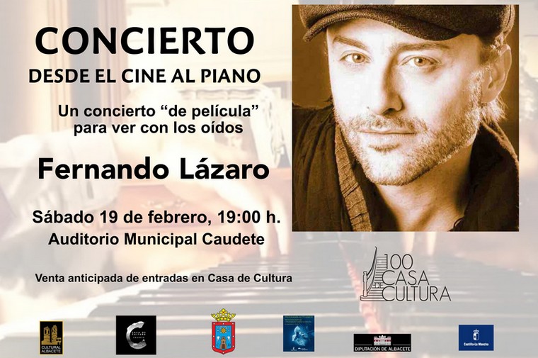 Lee más sobre el artículo El sábado podremos asistir a un concierto muy especial, ‘Desde el cine al piano’, a cargo de Fernando Lázaro