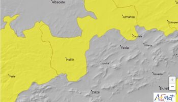 Aviso Amarillo para mañana en Caudete por fuertes lluvias