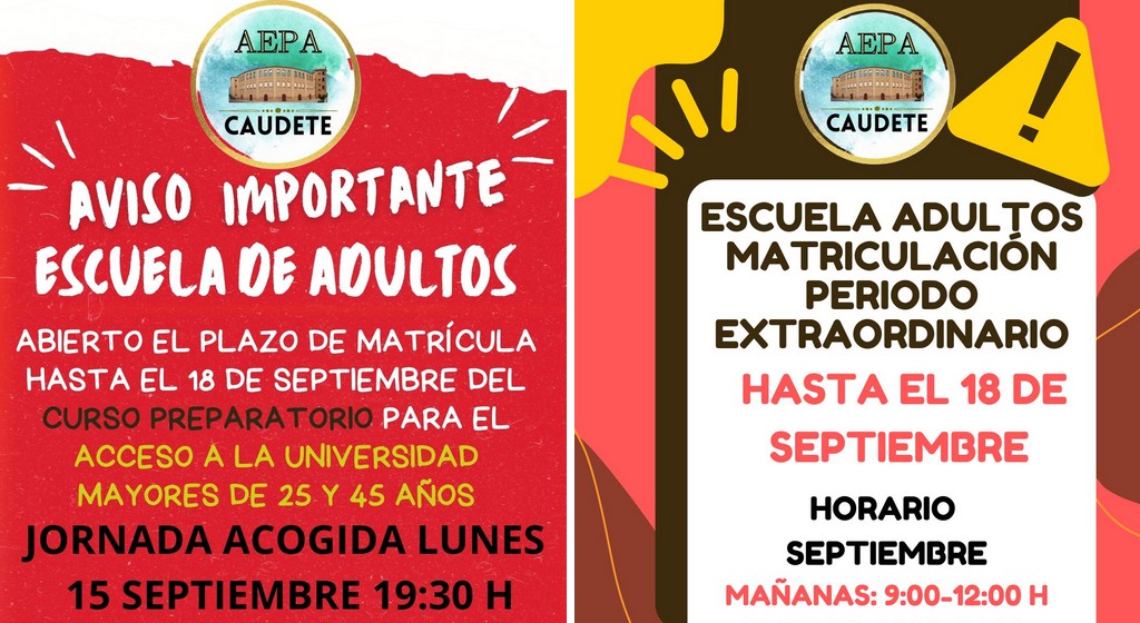matriculacion aepa 25 26 caudete digital