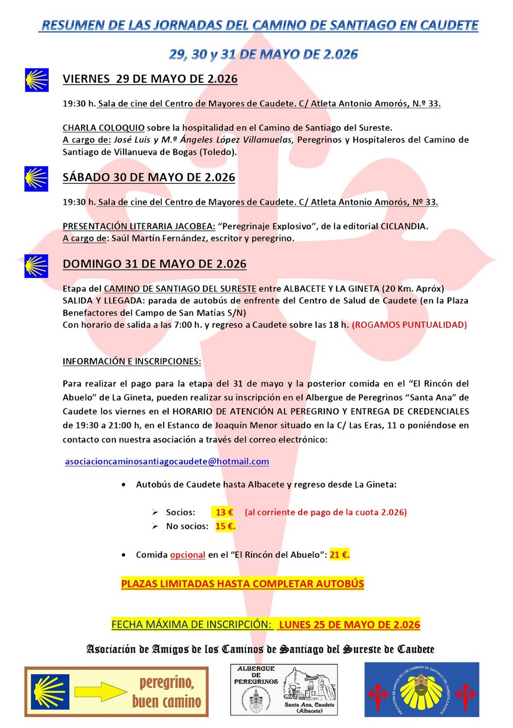resumen jornadas camino santiago caudete digital