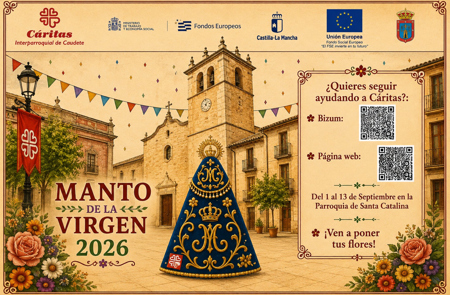 caritas manto virgen 2026 caudete digital